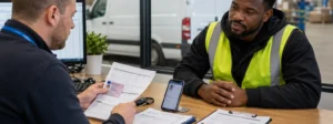 Employer checking driver document details